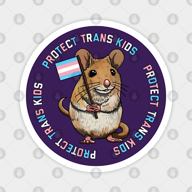 Protect Trans Kids Mouse Magnet by Art by Veya